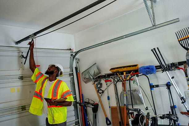 Professional Garage Door Panel Replacement technician working in South Huntington, NY